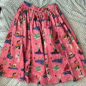 Pinup girl clothing neverland Jenny skirt EUC